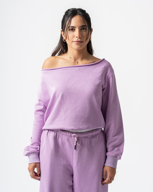 Lavender Off-Shoulder Top